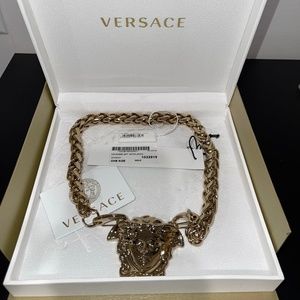 Versace Gold Medusa Head Necklace